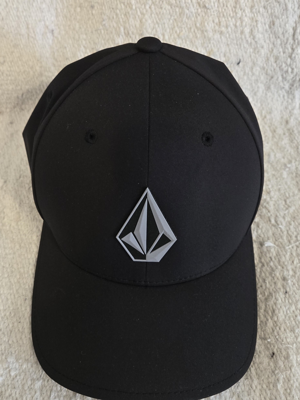 Volcom Black Baseball Hat with Gray Stone Logo